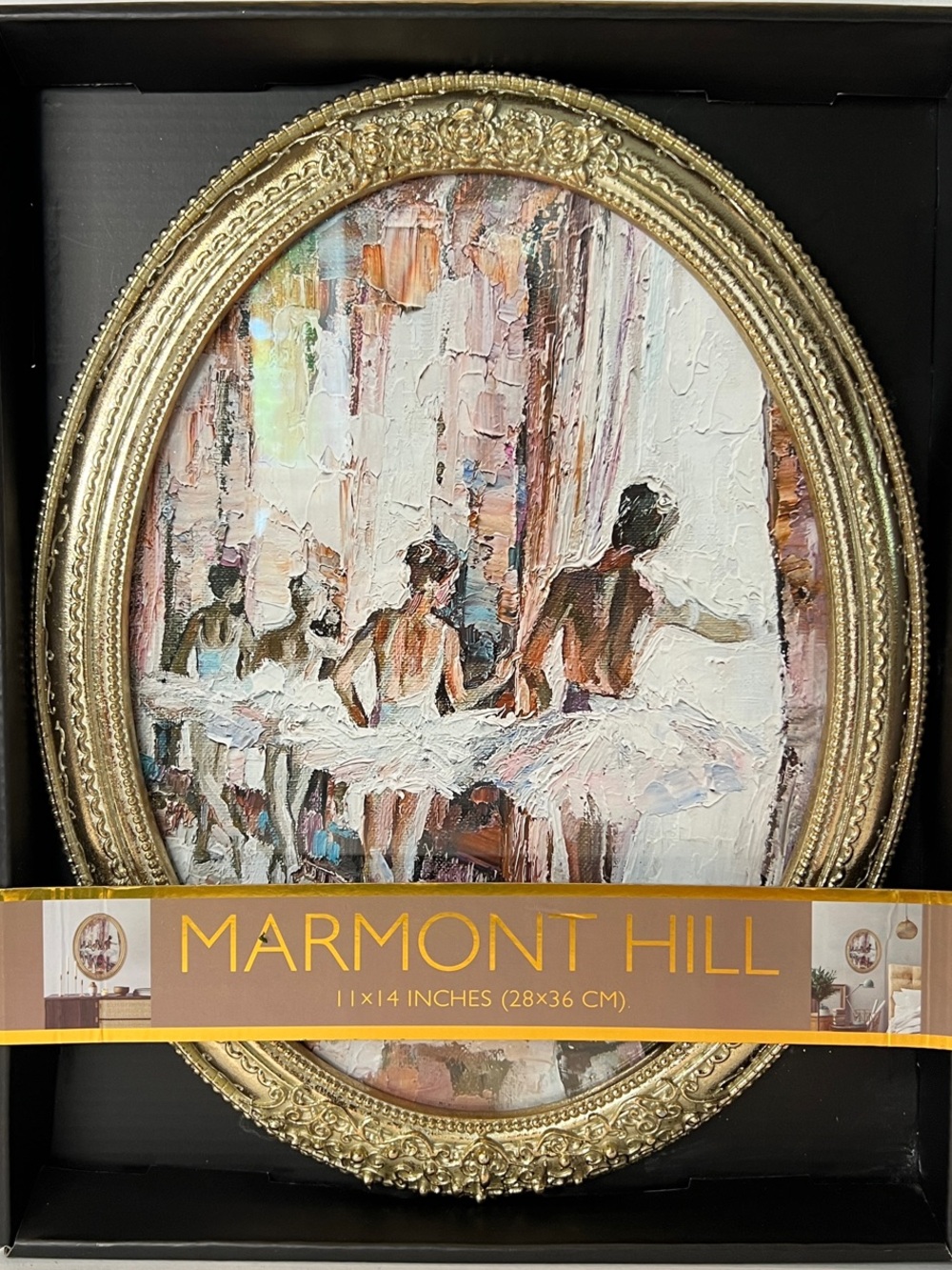 Marmont Hill Gold Framed Ballerina Wall Art 11x14 New